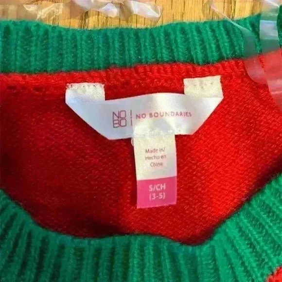 No Boundaries Women's Ugly Christmas Sweater S Reindeer Sequin Holiday - Picture 3 of 6